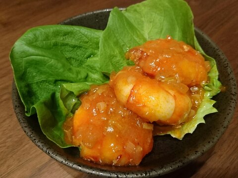 お子様も食べられる!甘口エビチリ!